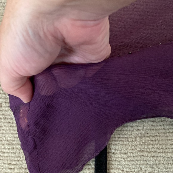 Delicate purple chiffon dress - Sz 7/8 - Picture 4 of 5